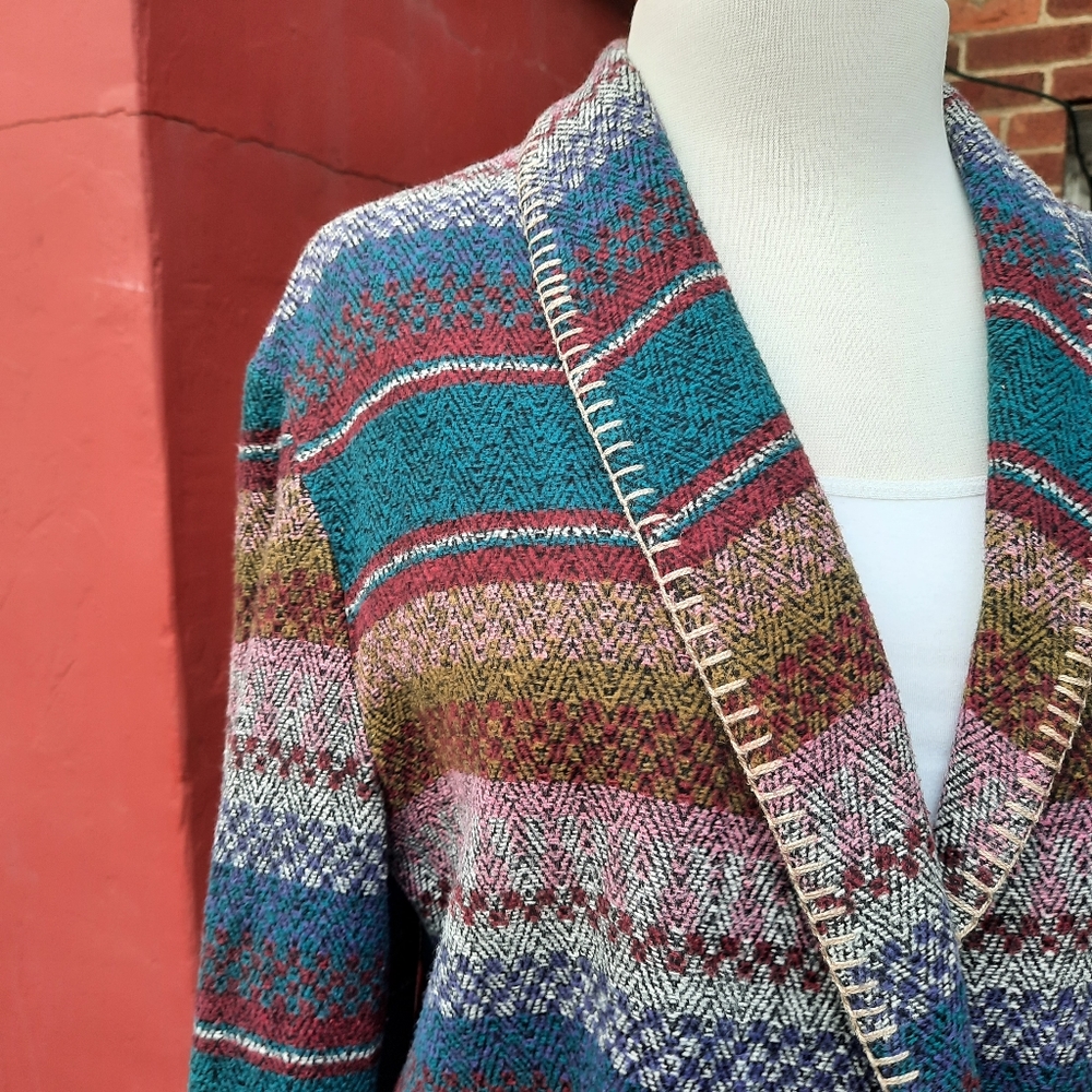 Vintage 90's Aztec Print Button Blazer Jacket - Picture 7 of 12